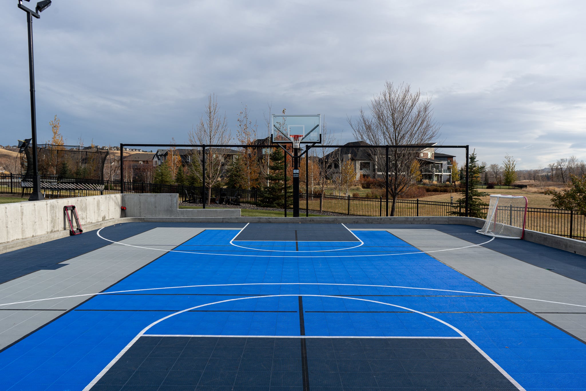 Modular sport tile court installed by Kinsmen Consulting Calgary